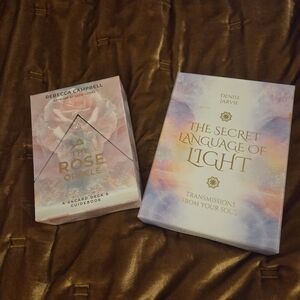 Bundle Of Deck Rose Oracle Cards & Secret Language Of LIGHT with The Guide Books